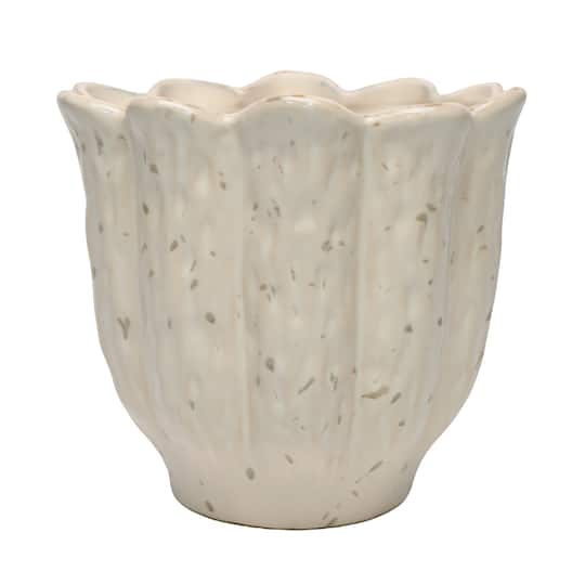 8.75" Cream Ceramic Pot by Ashland®